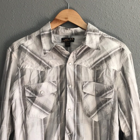 Men long Sleeve button Collar Shirt - Picture 3 of 5